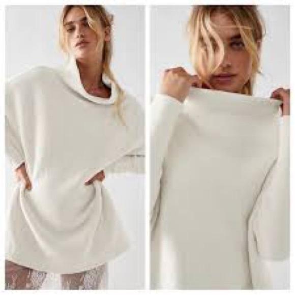 Free People Sweaters - Free People White Cowl Neck Sweater new Ottoman
